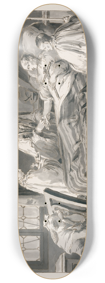 Pietro Antonio Novelli - Extreme Unction from The SevenSacraments 8.25 inch art skate deck