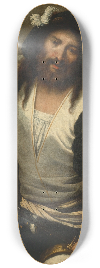 Pietro della Vecchia - Man drawing a sword 8.25 inch art skate deck