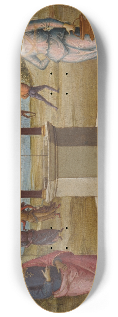 Pietro Perugino - Christ and the Woman of Samaria 8.25 inch art skate deck
