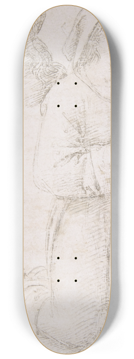 Pietro Perugino - Study of a Kneeling Youth and of the Head of Another 8.25 inch art skate deck