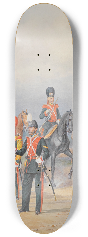 Piotr Ivanovich Balashov - A Group Of Officers And Men Of The Life Guards Dragoon Regiment 8.25 inch art skate deck