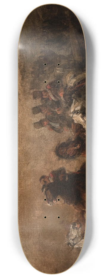 Piotr Michaowski - Artillery Crossing a Stream 8.25 inch art skate deck