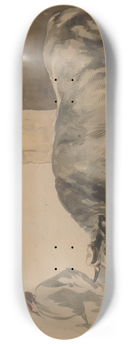 Piotr Michaowski - Grey ox and a peasant from Bolestraszyce 8.25 inch art skate deck
