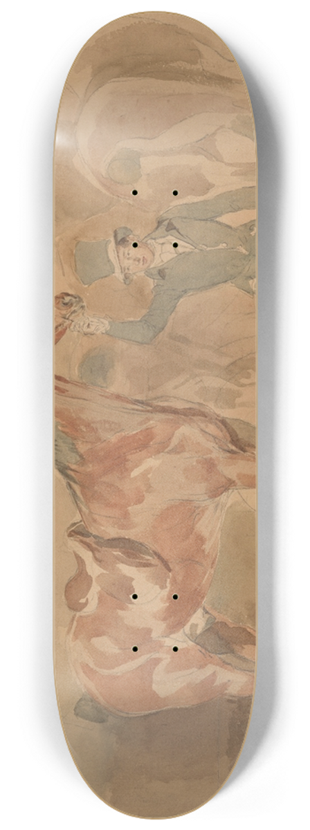 Piotr Michaowski - Horseman with a horse 8.25 inch art skate deck