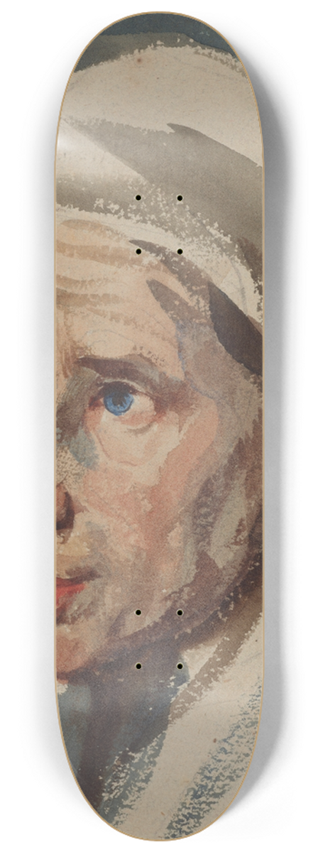 Piotr Michaowski - Landscape study of a village woman 8.25 inch art skate deck