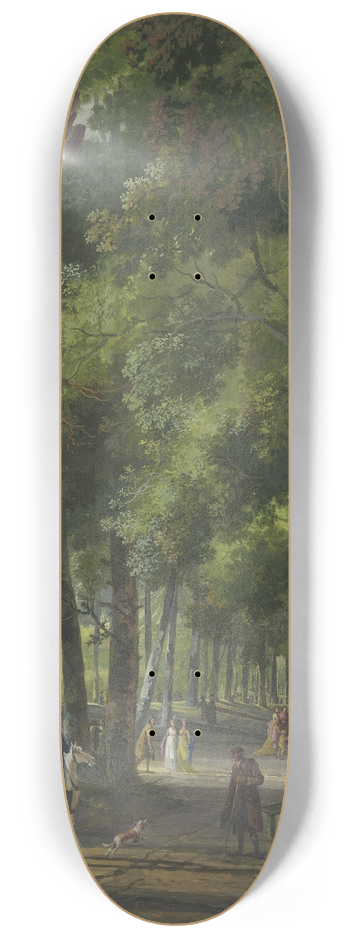 Arie Lamme - Strollers and Rider in Hague Forest 8.25 inch art skate deck