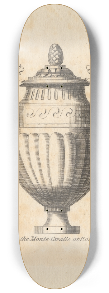 Placido Columbani - At the Monte Cavallo at Rome 8.25 inch art skate deck