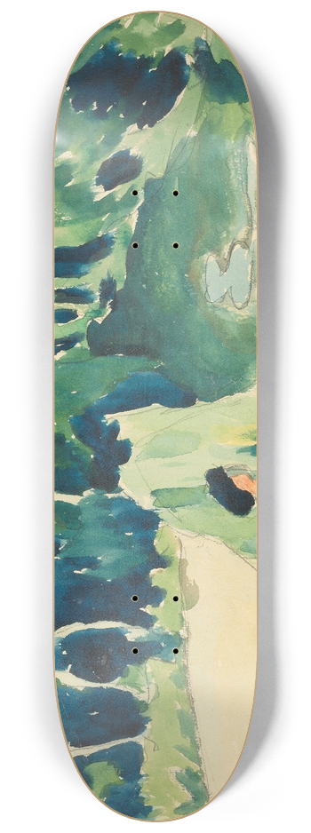 Aristarkh Vasilevich Lentulov - BATHERS ON THE SURA 8.25 inch art skate deck