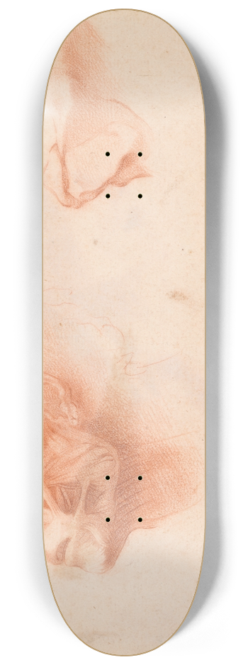 Pompeo Batoni - Anatomical Study, Face in Profile 8.25 inch art skate deck