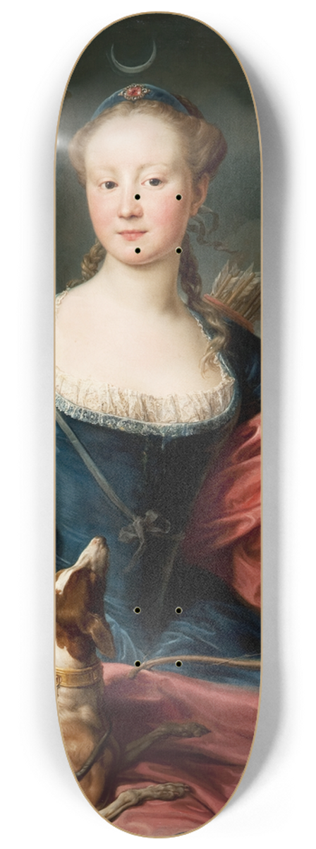 Pompeo Batoni - Portrait of a Lady as Diana the Huntress 8.25 inch art skate deck