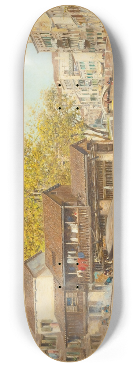 Rafael Senet y Perez - Rio San Trovaso, Venice 8.25 inch art skate deck