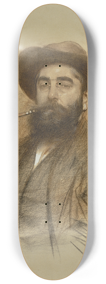 Ramn Casas - Self-portrait 8.25 inch art skate deck