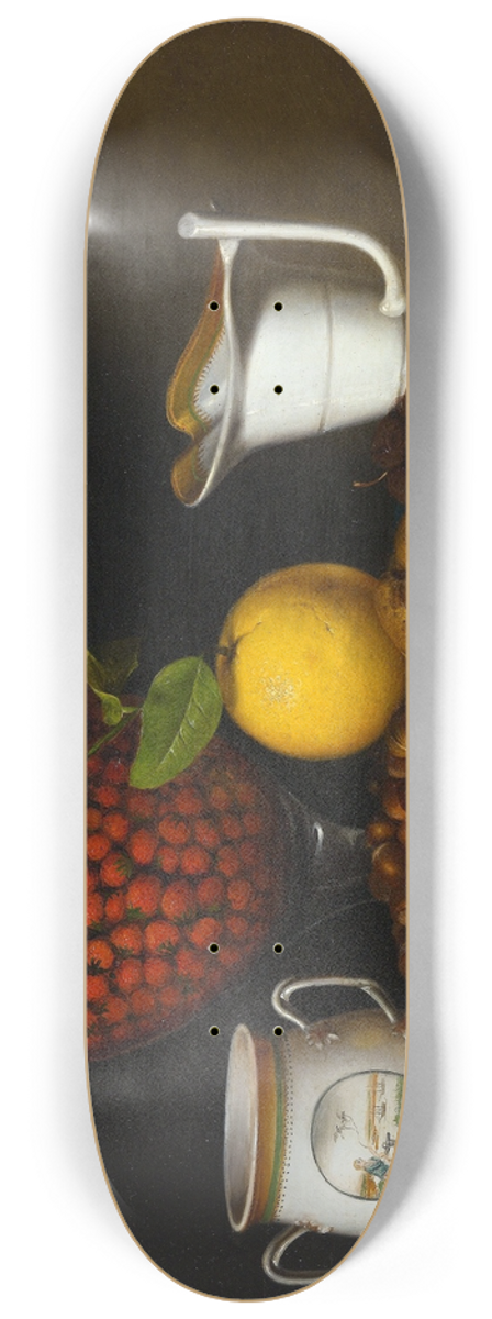 Raphaelle Peale - Still Life  Strawberries, Nuts 8.25 inch art skate deck
