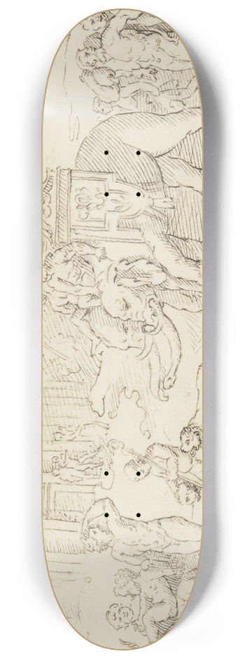 Raymond Lafage - The triumph of Bacchus 8.25 inch art skate deck