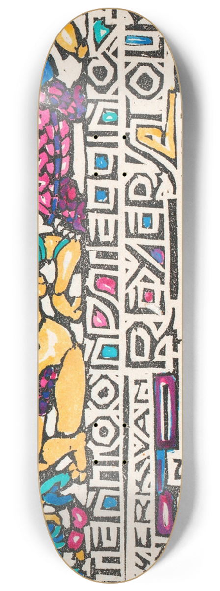 Reijer Stolk - Aankondiging van een tentoonstelling van Reijer Stolk in Rotterdam 8.25 inch art skate deck