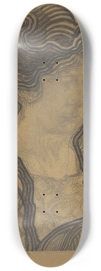 Reijer Stolk - cello-spelende vrouw 8.25 inch art skate deck