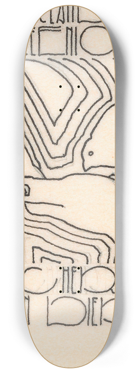 Reijer Stolk - Ontwerp voor vignet voor `Nederlandsche Vereeniging tot Bescherming van Dieren 8.25 inch art skate deck