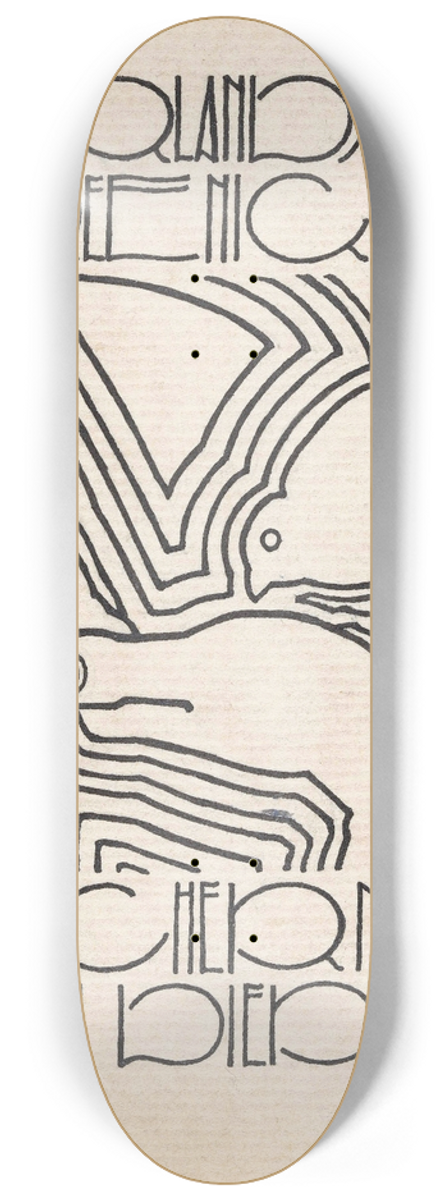 Reijer Stolk - Ontwerp voor vignet voor `Nederlandsche Vereeniging tot Bescherming van Dieren 8.25 inch art skate deck