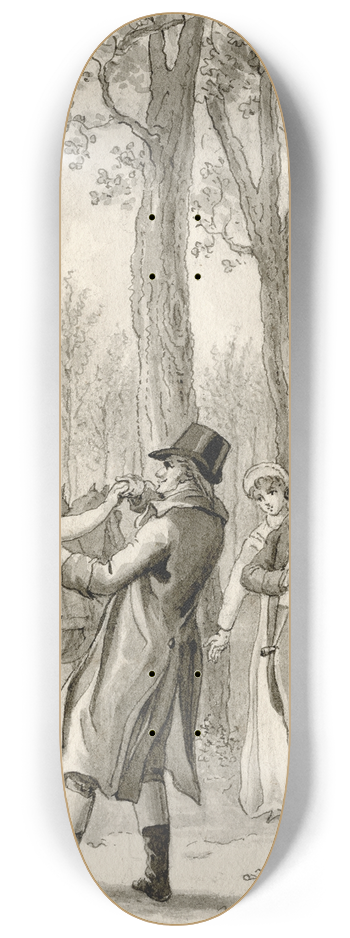 Reinier Vinkeles - Stel dansend bij een rijtuig, met bijstanders 8.25 inch art skate deck