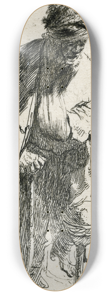 Rembrandt van Rijn - Beggar with a Wooden Leg 8.25 inch art skate deck