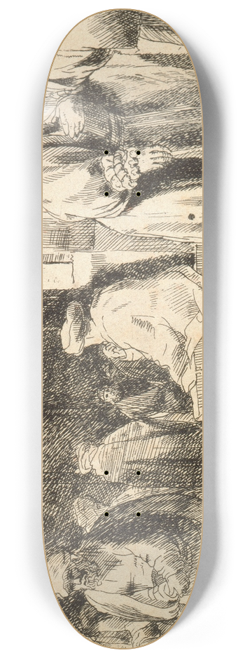 Rembrandt van Rijn - Jews in the Synagogue 8.25 inch art skate deck
