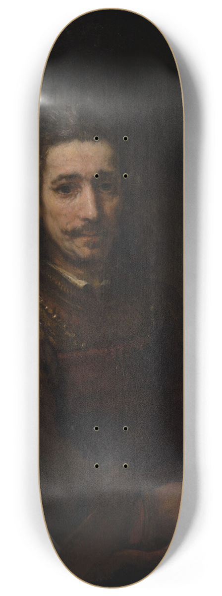 Rembrandt van Rijn - Man with a Magnifying Glass 8.25 inch art skate deck