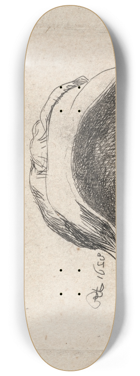 Rembrandt van Rijn - The Artists Mother: Head only, full Face 8.25 inch art skate deck