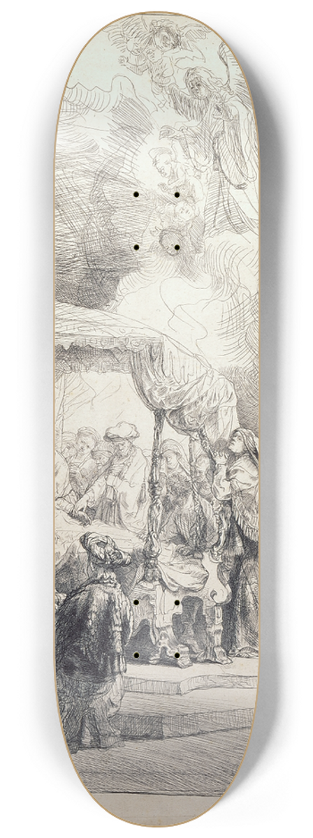 Rembrandt van Rijn - The Death of the Virgin 8.25 inch art skate deck