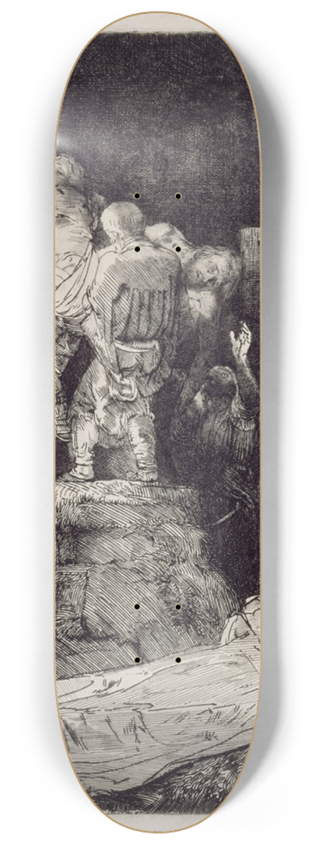 Rembrandt van Rijn - The Descent from the Cross by Torchlight 8.25 inch art skate deck
