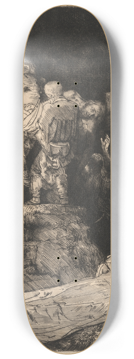 Rembrandt van Rijn - The Descent from the Cross by Torchlight 8.25 inch art skate deck