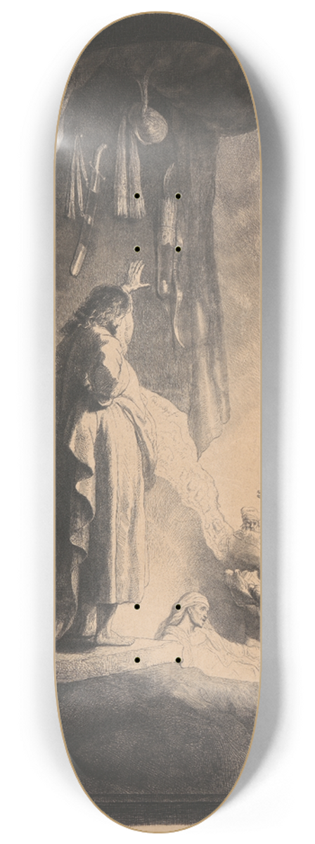 Rembrandt van Rijn - The Raising of Lazarus 8.25 inch art skate deck
