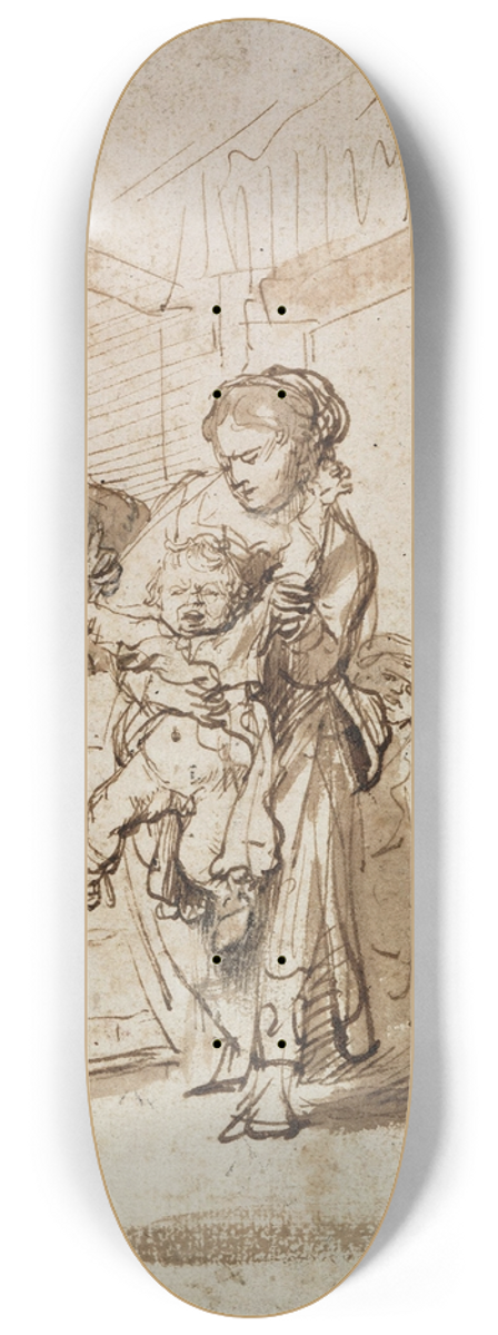 Rembrandt van Rijn - The Unruly child 8.25 inch art skate deck
