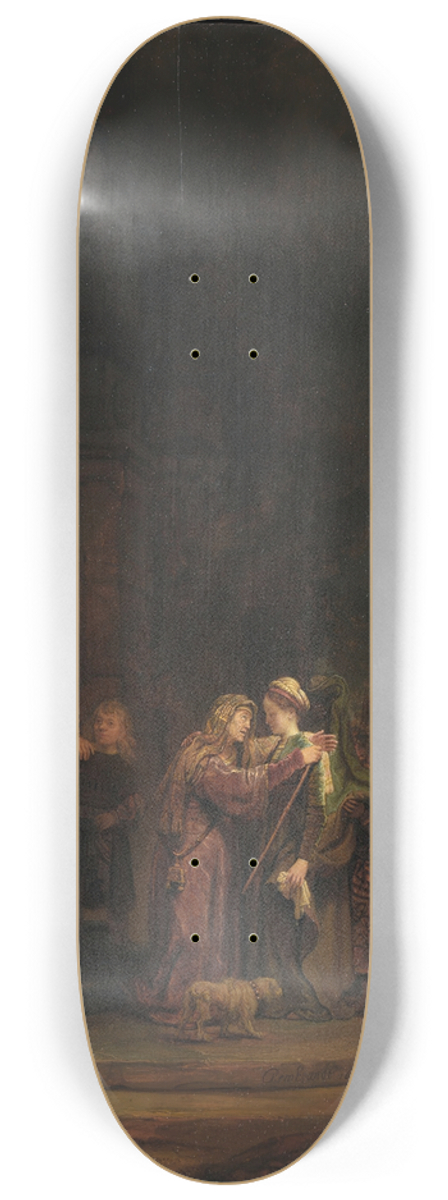 Rembrandt van Rijn - The Visitation 8.25 inch art skate deck