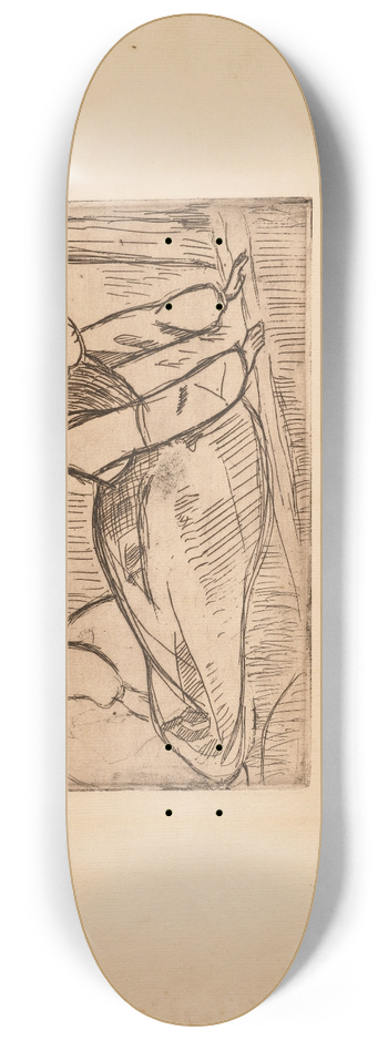 Armand Seguin - Deux Bretonnes au travail 8.25 inch art skate deck
