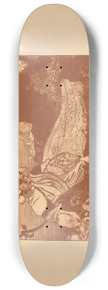 Armand Seguin - La Primavera (Femme Couche) (Breton woman reclining by the sea) 8.25 inch art skate deck