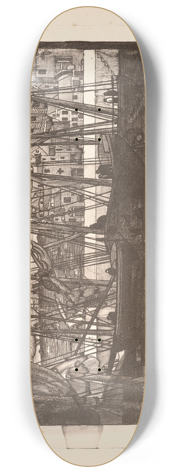 Armand Seguin - Pcheurs de goemons (Seaweed Gatherers and Bathing Women) 8.25 inch art skate deck