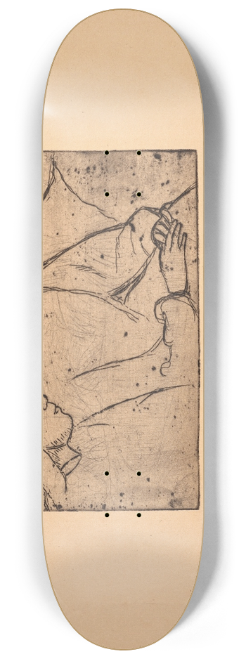 Armand Seguin - Profils de deux Bretonnes ( Profiles of two Breton Women) 8.25 inch art skate deck