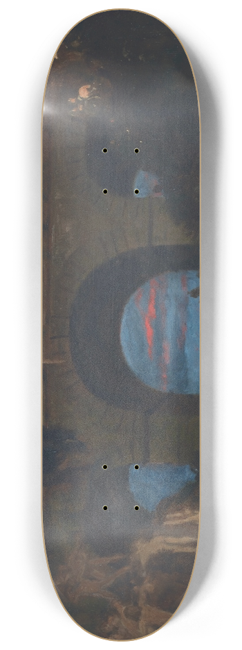 Arnold Bcklin - Battle On The Bridge 8.25 inch art skate deck