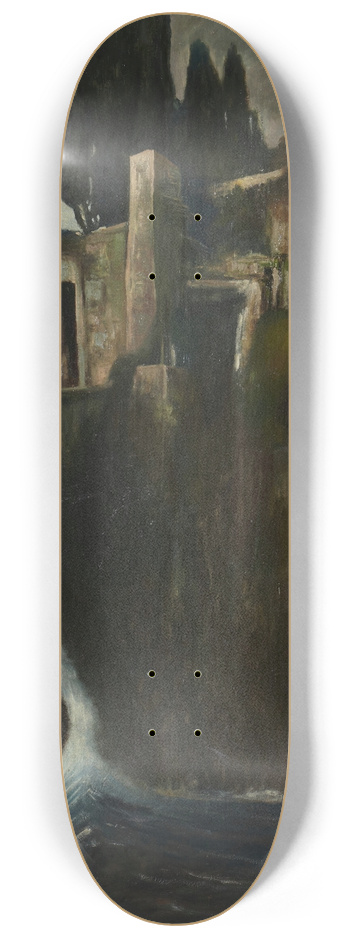 Arnold Bcklin - Landscape 8.25 inch art skate deck
