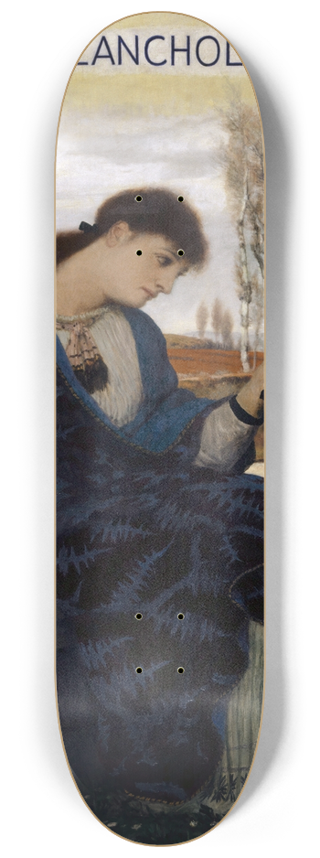 Arnold Bcklin - Melancholy 8.25 inch art skate deck