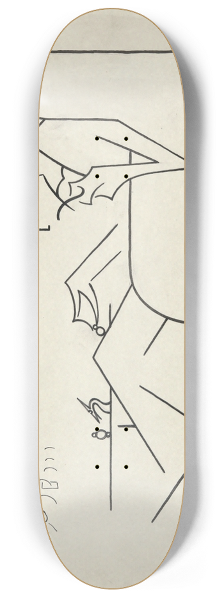Richard Boix - Caricature of MarcelDuchamp 8.25 inch art skate deck