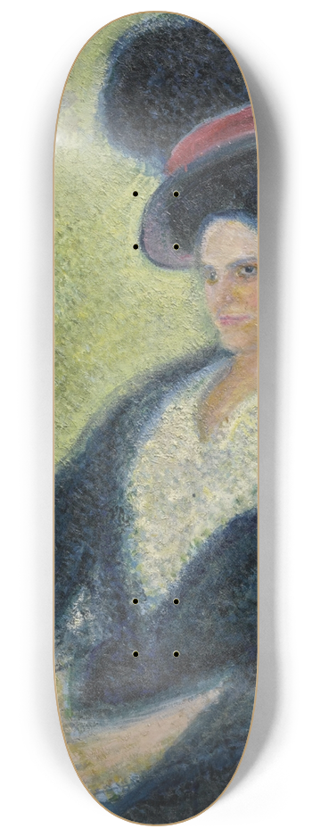 Richard Gerstl - Dame mit Federhut 8.25 inch art skate deck