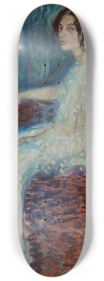 Richard Gerstl - Portrait of Henryka Cohn 8.25 inch art skate deck