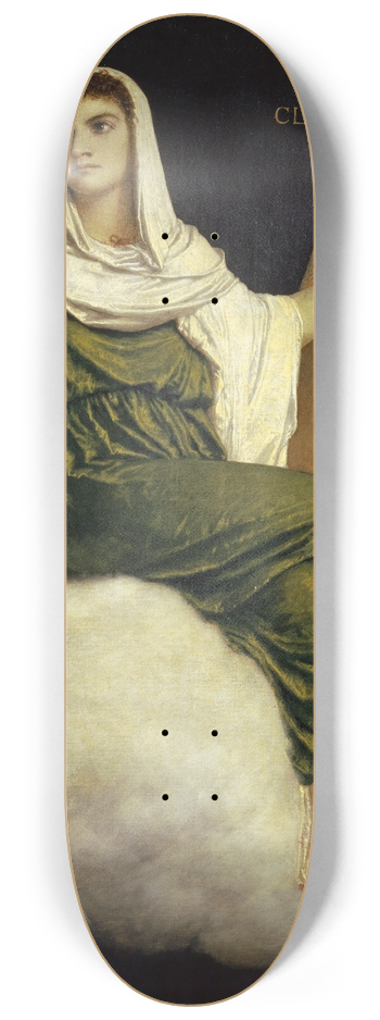 Arnold Bcklin - The Muse Clio 8.25 inch art skate deck