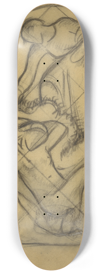 Richard Nicolas Roland Holst - Ontwerp met geklede en naakte vrouw 8.25 inch art skate deck