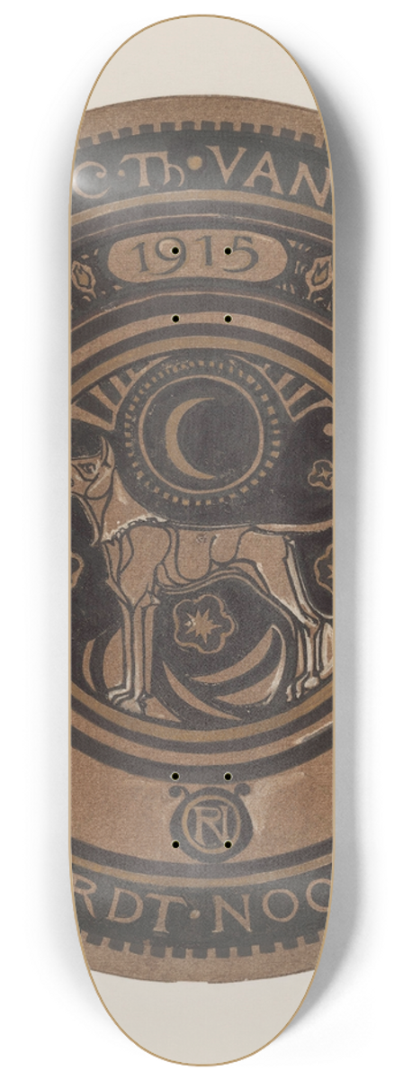 Richard Nicolas Roland Holst - Ontwerp voor ex libris van W.C.Th. van der Schalk 8.25 inch art skate deck