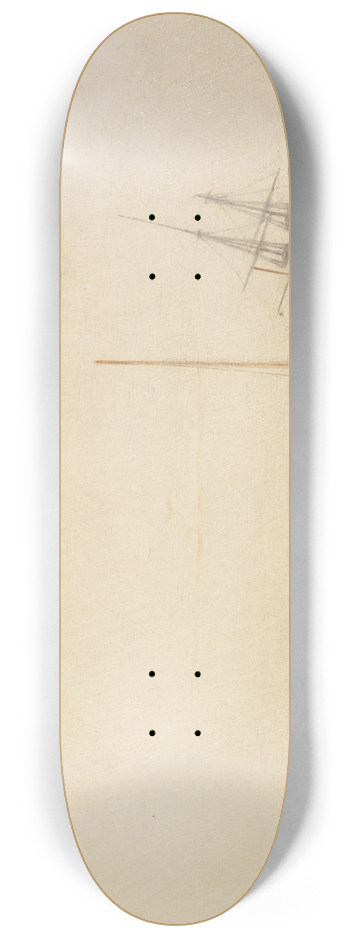 Richard Parkes Bonington - Calais Jetty, France 8.25 inch art skate deck