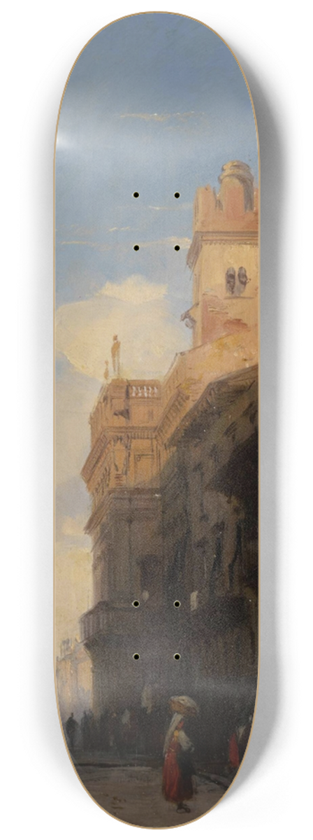 Richard Parkes Bonington - Corso SantAnastasia, Verona 8.25 inch art skate deck