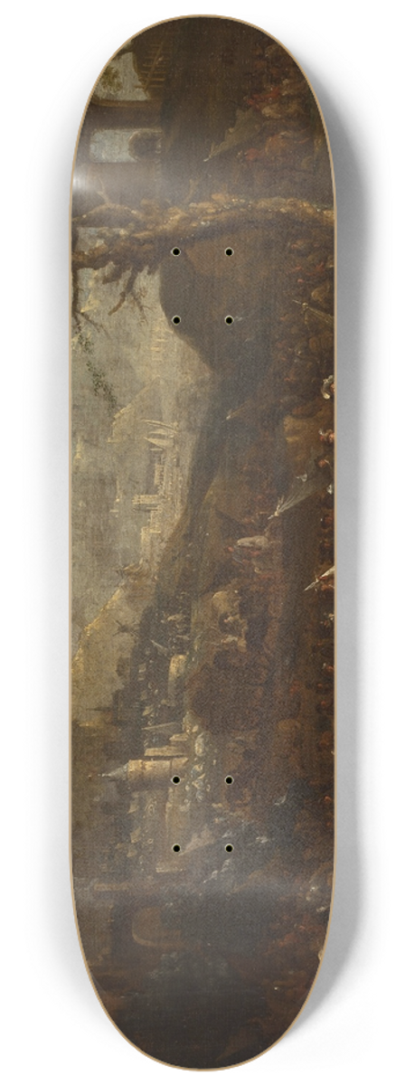 Arnold Frans Rubens - Battle near a port 8.25 inch art skate deck