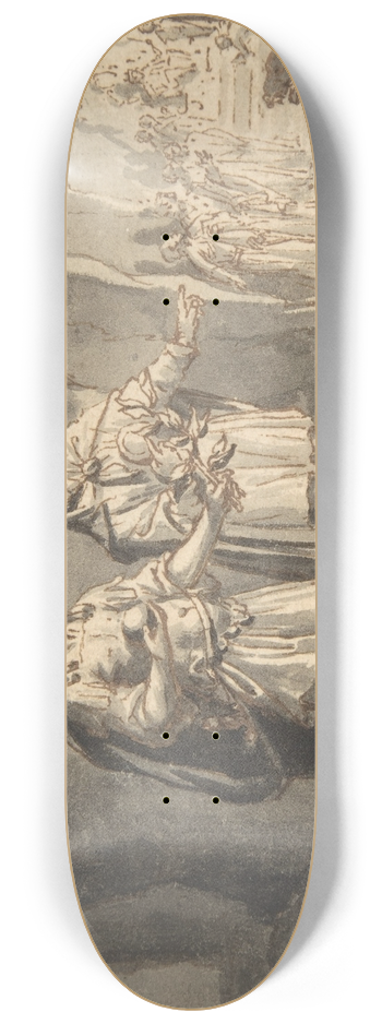 Arnold Houbraken - Aeneas and the Sibyl in the Underworld 8.25 inch art skate deck